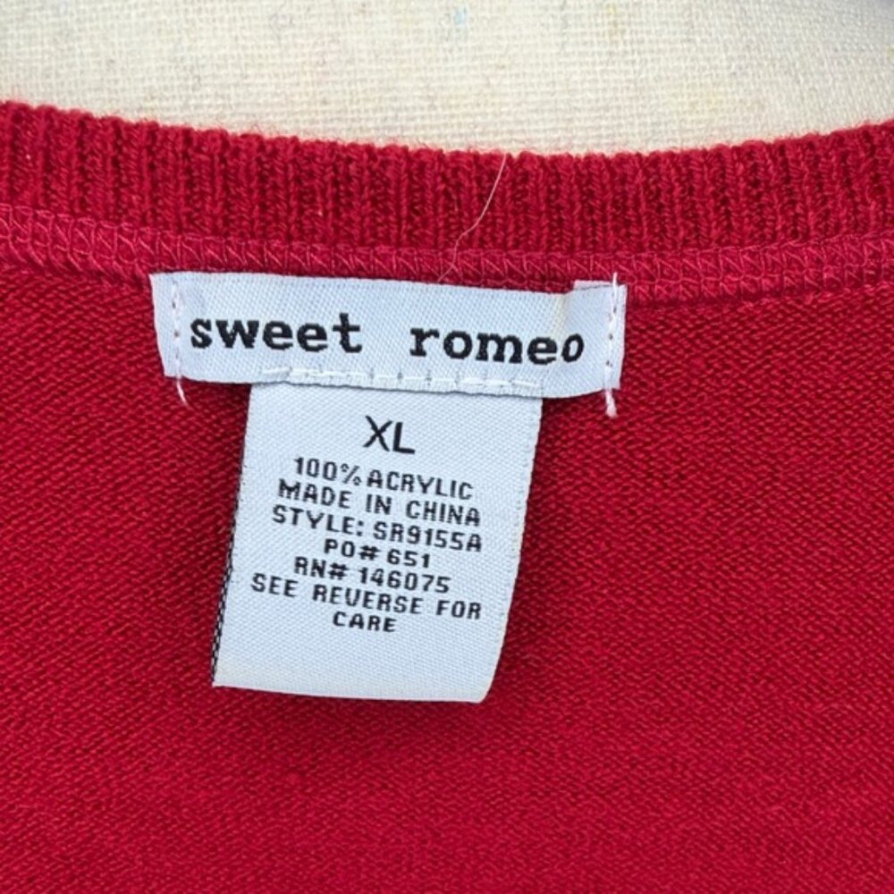 Sweet Romeo Classic Red Crew Neck Sweater